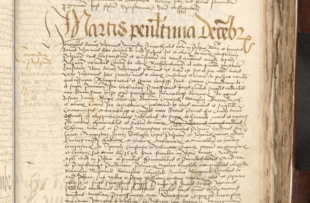 Zdjęcie nr 239 dla obiektu archiwalnego: Acta actoru[m coram venerabili viro] domino Joh[anne de Lathoschin, sacre] theologie [et decretorum] doctore [canonico et officiali Cracoviensi] generali [anno Domini millesimo] quadringen[tesimo nonagesimo tercio] indicione [XI, pontificatus sanctis]simi in Christo [patris domini nostri domini] Allexandri [divina providencia pape] sexti, anni [ipsius primo]