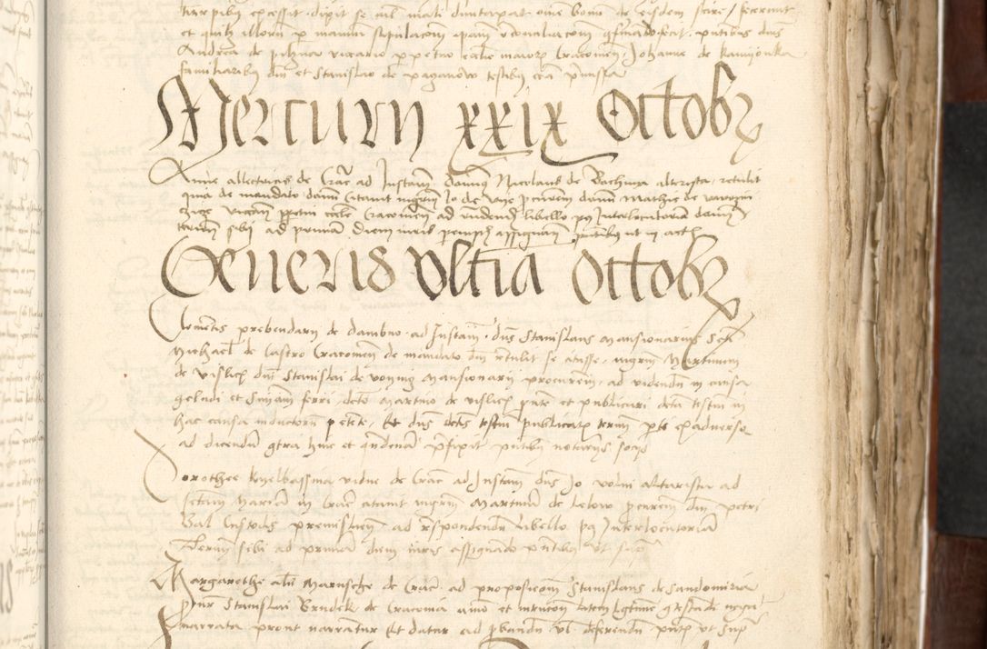 Zdjęcie nr 219 dla obiektu archiwalnego: Acta actoru[m coram venerabili viro] domino Joh[anne de Lathoschin, sacre] theologie [et decretorum] doctore [canonico et officiali Cracoviensi] generali [anno Domini millesimo] quadringen[tesimo nonagesimo tercio] indicione [XI, pontificatus sanctis]simi in Christo [patris domini nostri domini] Allexandri [divina providencia pape] sexti, anni [ipsius primo]