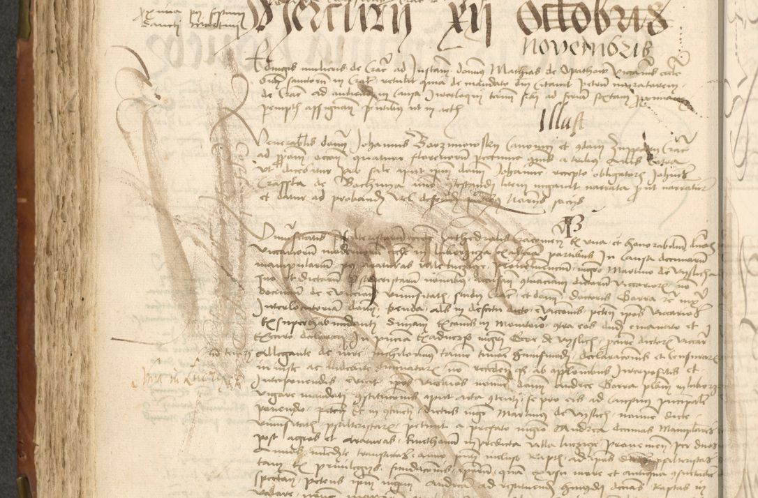 Zdjęcie nr 222 dla obiektu archiwalnego: Acta actoru[m coram venerabili viro] domino Joh[anne de Lathoschin, sacre] theologie [et decretorum] doctore [canonico et officiali Cracoviensi] generali [anno Domini millesimo] quadringen[tesimo nonagesimo tercio] indicione [XI, pontificatus sanctis]simi in Christo [patris domini nostri domini] Allexandri [divina providencia pape] sexti, anni [ipsius primo]