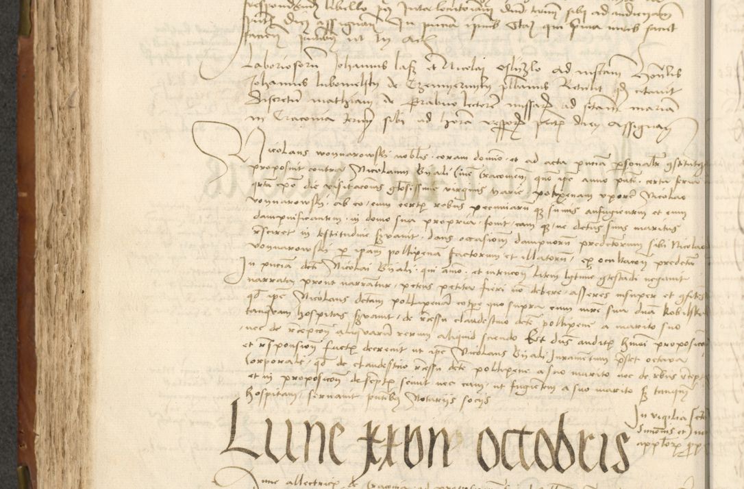 Zdjęcie nr 218 dla obiektu archiwalnego: Acta actoru[m coram venerabili viro] domino Joh[anne de Lathoschin, sacre] theologie [et decretorum] doctore [canonico et officiali Cracoviensi] generali [anno Domini millesimo] quadringen[tesimo nonagesimo tercio] indicione [XI, pontificatus sanctis]simi in Christo [patris domini nostri domini] Allexandri [divina providencia pape] sexti, anni [ipsius primo]