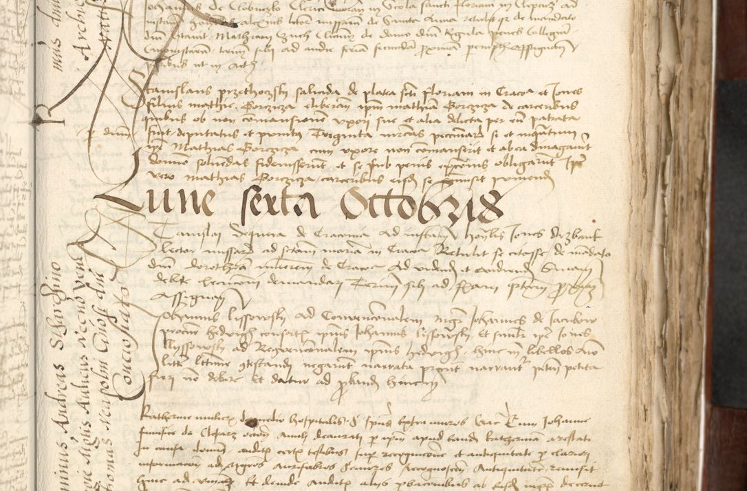 Zdjęcie nr 213 dla obiektu archiwalnego: Acta actoru[m coram venerabili viro] domino Joh[anne de Lathoschin, sacre] theologie [et decretorum] doctore [canonico et officiali Cracoviensi] generali [anno Domini millesimo] quadringen[tesimo nonagesimo tercio] indicione [XI, pontificatus sanctis]simi in Christo [patris domini nostri domini] Allexandri [divina providencia pape] sexti, anni [ipsius primo]