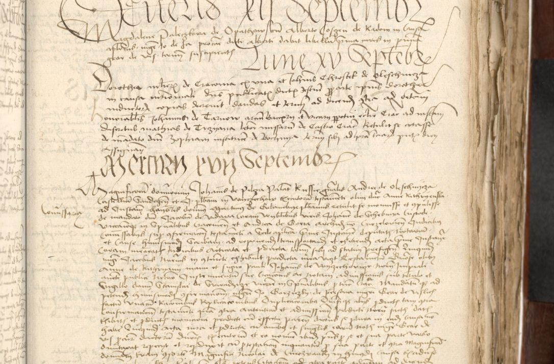 Zdjęcie nr 209 dla obiektu archiwalnego: Acta actoru[m coram venerabili viro] domino Joh[anne de Lathoschin, sacre] theologie [et decretorum] doctore [canonico et officiali Cracoviensi] generali [anno Domini millesimo] quadringen[tesimo nonagesimo tercio] indicione [XI, pontificatus sanctis]simi in Christo [patris domini nostri domini] Allexandri [divina providencia pape] sexti, anni [ipsius primo]