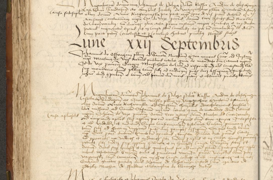 Zdjęcie nr 210 dla obiektu archiwalnego: Acta actoru[m coram venerabili viro] domino Joh[anne de Lathoschin, sacre] theologie [et decretorum] doctore [canonico et officiali Cracoviensi] generali [anno Domini millesimo] quadringen[tesimo nonagesimo tercio] indicione [XI, pontificatus sanctis]simi in Christo [patris domini nostri domini] Allexandri [divina providencia pape] sexti, anni [ipsius primo]