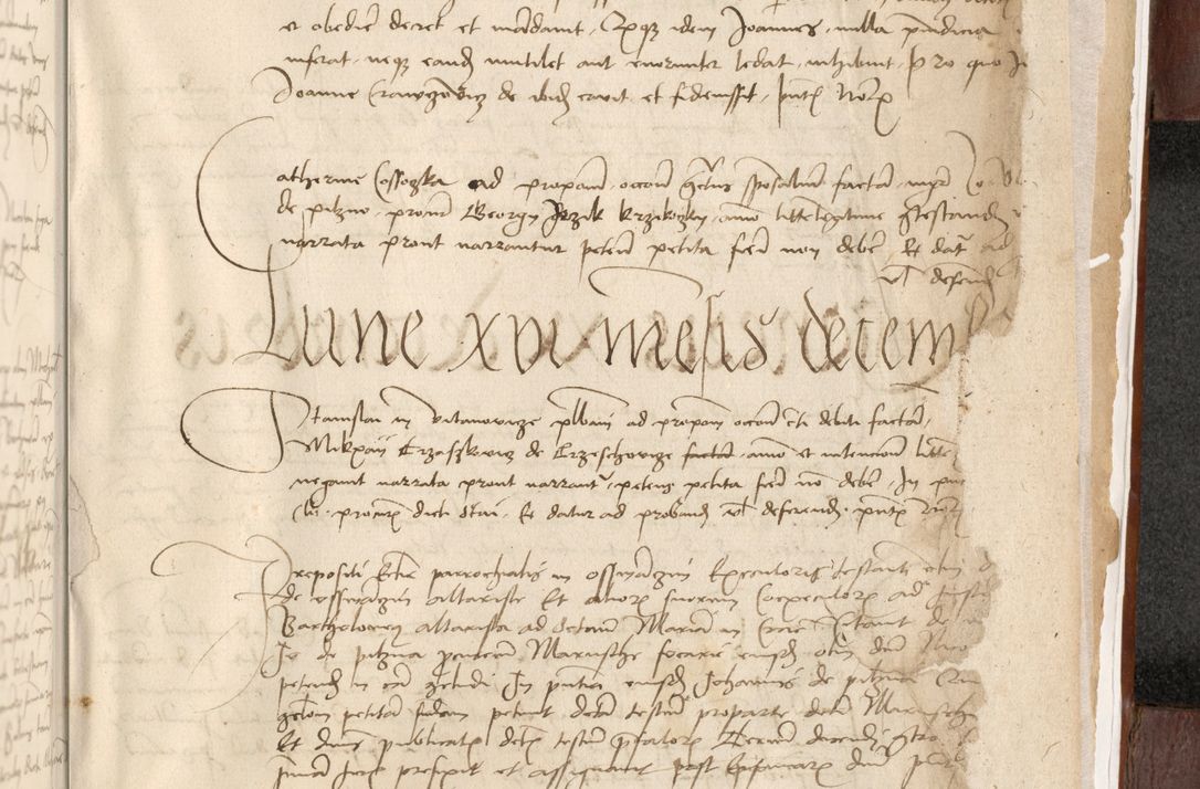 Zdjęcie nr 597 dla obiektu archiwalnego: Acta actoru[m coram venerabili viro] domino Joh[anne de Lathoschin, sacre] theologie [et decretorum] doctore [canonico et officiali Cracoviensi] generali [anno Domini millesimo] quadringen[tesimo nonagesimo tercio] indicione [XI, pontificatus sanctis]simi in Christo [patris domini nostri domini] Allexandri [divina providencia pape] sexti, anni [ipsius primo]