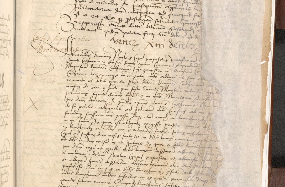 Zdjęcie nr 599 dla obiektu archiwalnego: Acta actoru[m coram venerabili viro] domino Joh[anne de Lathoschin, sacre] theologie [et decretorum] doctore [canonico et officiali Cracoviensi] generali [anno Domini millesimo] quadringen[tesimo nonagesimo tercio] indicione [XI, pontificatus sanctis]simi in Christo [patris domini nostri domini] Allexandri [divina providencia pape] sexti, anni [ipsius primo]