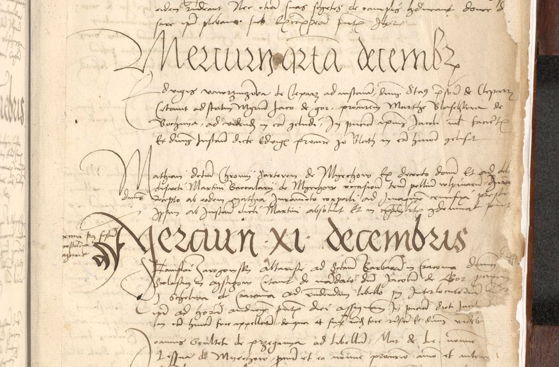 Zdjęcie nr 595 dla obiektu archiwalnego: Acta actoru[m coram venerabili viro] domino Joh[anne de Lathoschin, sacre] theologie [et decretorum] doctore [canonico et officiali Cracoviensi] generali [anno Domini millesimo] quadringen[tesimo nonagesimo tercio] indicione [XI, pontificatus sanctis]simi in Christo [patris domini nostri domini] Allexandri [divina providencia pape] sexti, anni [ipsius primo]