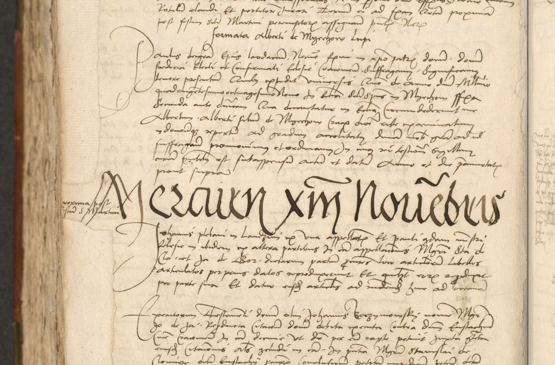 Zdjęcie nr 590 dla obiektu archiwalnego: Acta actoru[m coram venerabili viro] domino Joh[anne de Lathoschin, sacre] theologie [et decretorum] doctore [canonico et officiali Cracoviensi] generali [anno Domini millesimo] quadringen[tesimo nonagesimo tercio] indicione [XI, pontificatus sanctis]simi in Christo [patris domini nostri domini] Allexandri [divina providencia pape] sexti, anni [ipsius primo]