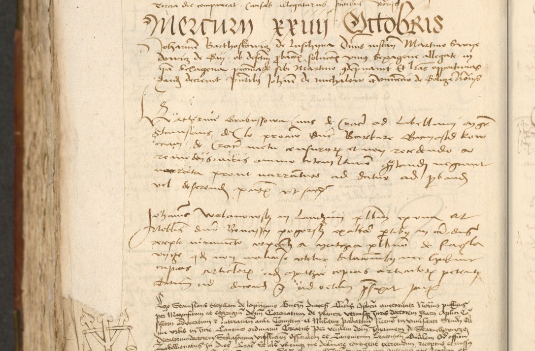 Zdjęcie nr 586 dla obiektu archiwalnego: Acta actoru[m coram venerabili viro] domino Joh[anne de Lathoschin, sacre] theologie [et decretorum] doctore [canonico et officiali Cracoviensi] generali [anno Domini millesimo] quadringen[tesimo nonagesimo tercio] indicione [XI, pontificatus sanctis]simi in Christo [patris domini nostri domini] Allexandri [divina providencia pape] sexti, anni [ipsius primo]