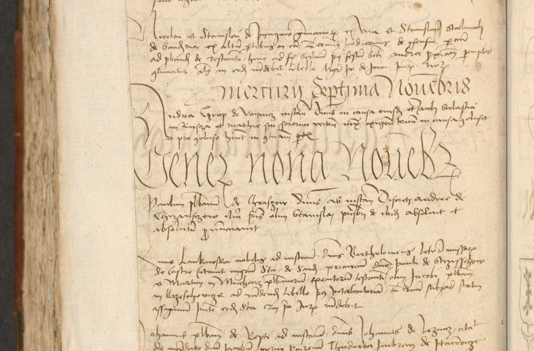 Zdjęcie nr 588 dla obiektu archiwalnego: Acta actoru[m coram venerabili viro] domino Joh[anne de Lathoschin, sacre] theologie [et decretorum] doctore [canonico et officiali Cracoviensi] generali [anno Domini millesimo] quadringen[tesimo nonagesimo tercio] indicione [XI, pontificatus sanctis]simi in Christo [patris domini nostri domini] Allexandri [divina providencia pape] sexti, anni [ipsius primo]