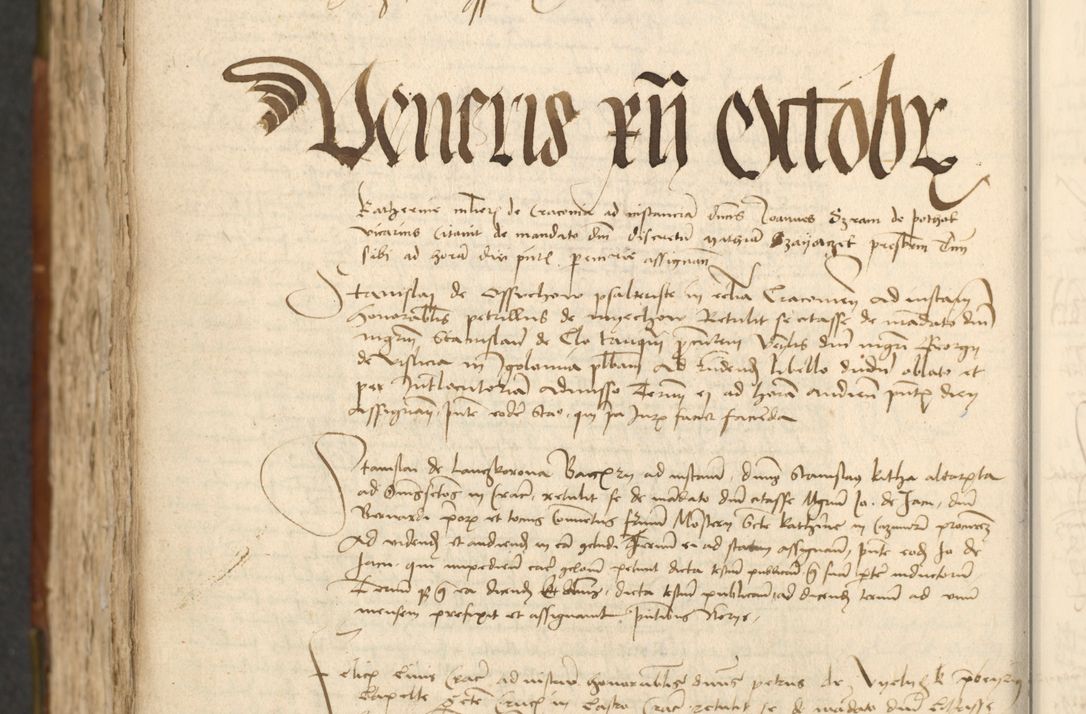 Zdjęcie nr 584 dla obiektu archiwalnego: Acta actoru[m coram venerabili viro] domino Joh[anne de Lathoschin, sacre] theologie [et decretorum] doctore [canonico et officiali Cracoviensi] generali [anno Domini millesimo] quadringen[tesimo nonagesimo tercio] indicione [XI, pontificatus sanctis]simi in Christo [patris domini nostri domini] Allexandri [divina providencia pape] sexti, anni [ipsius primo]