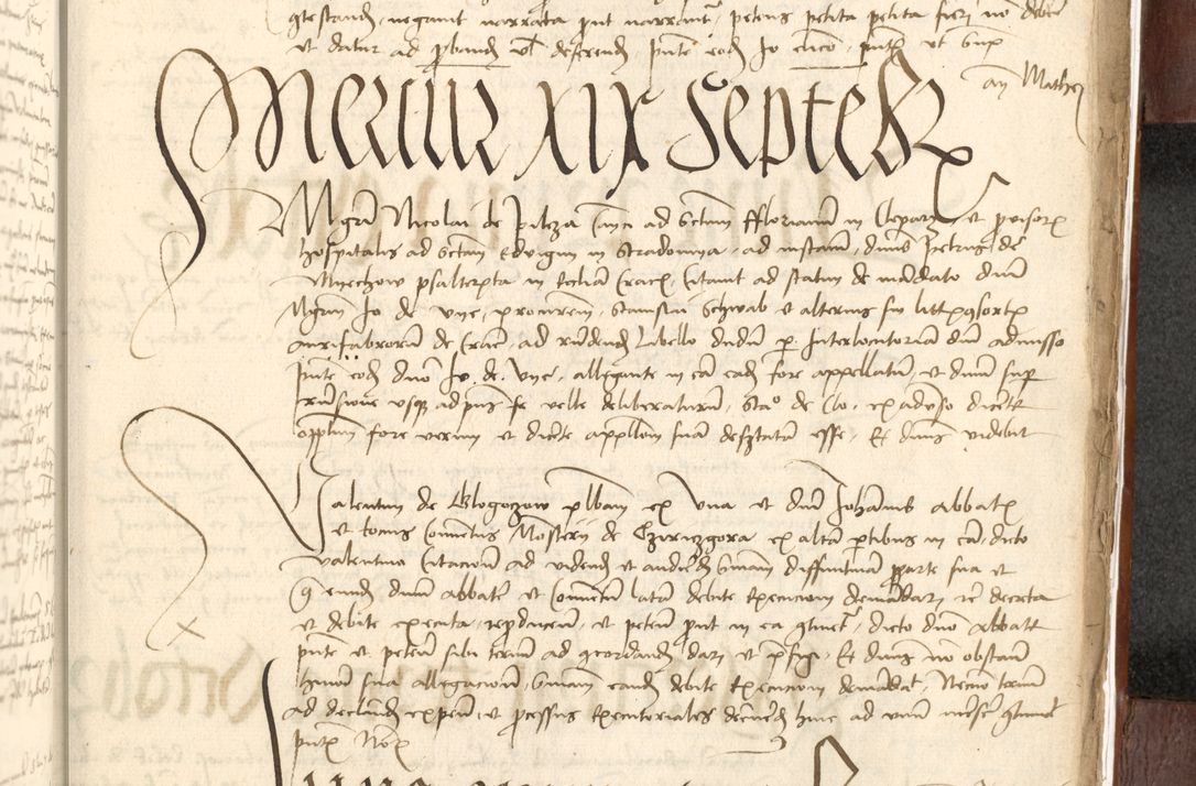 Zdjęcie nr 579 dla obiektu archiwalnego: Acta actoru[m coram venerabili viro] domino Joh[anne de Lathoschin, sacre] theologie [et decretorum] doctore [canonico et officiali Cracoviensi] generali [anno Domini millesimo] quadringen[tesimo nonagesimo tercio] indicione [XI, pontificatus sanctis]simi in Christo [patris domini nostri domini] Allexandri [divina providencia pape] sexti, anni [ipsius primo]