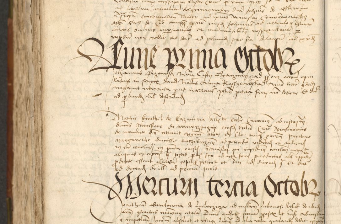 Zdjęcie nr 580 dla obiektu archiwalnego: Acta actoru[m coram venerabili viro] domino Joh[anne de Lathoschin, sacre] theologie [et decretorum] doctore [canonico et officiali Cracoviensi] generali [anno Domini millesimo] quadringen[tesimo nonagesimo tercio] indicione [XI, pontificatus sanctis]simi in Christo [patris domini nostri domini] Allexandri [divina providencia pape] sexti, anni [ipsius primo]