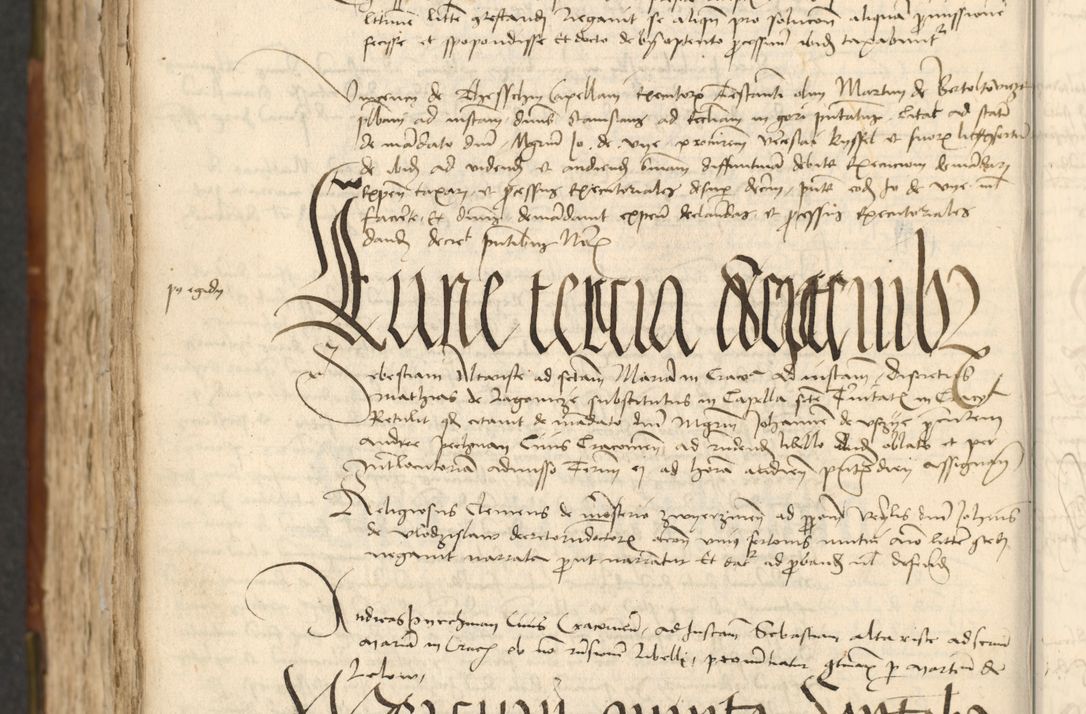 Zdjęcie nr 576 dla obiektu archiwalnego: Acta actoru[m coram venerabili viro] domino Joh[anne de Lathoschin, sacre] theologie [et decretorum] doctore [canonico et officiali Cracoviensi] generali [anno Domini millesimo] quadringen[tesimo nonagesimo tercio] indicione [XI, pontificatus sanctis]simi in Christo [patris domini nostri domini] Allexandri [divina providencia pape] sexti, anni [ipsius primo]