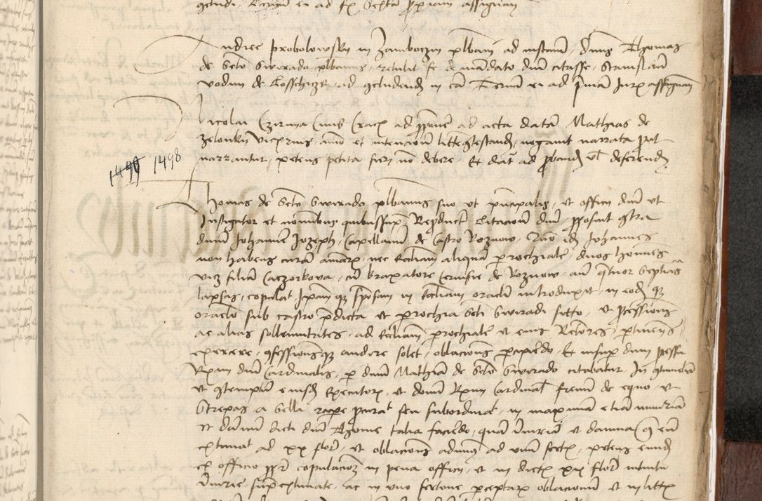 Zdjęcie nr 575 dla obiektu archiwalnego: Acta actoru[m coram venerabili viro] domino Joh[anne de Lathoschin, sacre] theologie [et decretorum] doctore [canonico et officiali Cracoviensi] generali [anno Domini millesimo] quadringen[tesimo nonagesimo tercio] indicione [XI, pontificatus sanctis]simi in Christo [patris domini nostri domini] Allexandri [divina providencia pape] sexti, anni [ipsius primo]