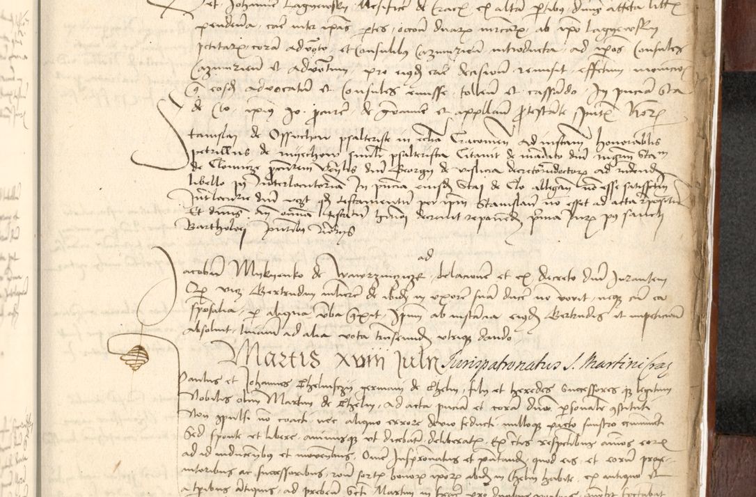 Zdjęcie nr 571 dla obiektu archiwalnego: Acta actoru[m coram venerabili viro] domino Joh[anne de Lathoschin, sacre] theologie [et decretorum] doctore [canonico et officiali Cracoviensi] generali [anno Domini millesimo] quadringen[tesimo nonagesimo tercio] indicione [XI, pontificatus sanctis]simi in Christo [patris domini nostri domini] Allexandri [divina providencia pape] sexti, anni [ipsius primo]