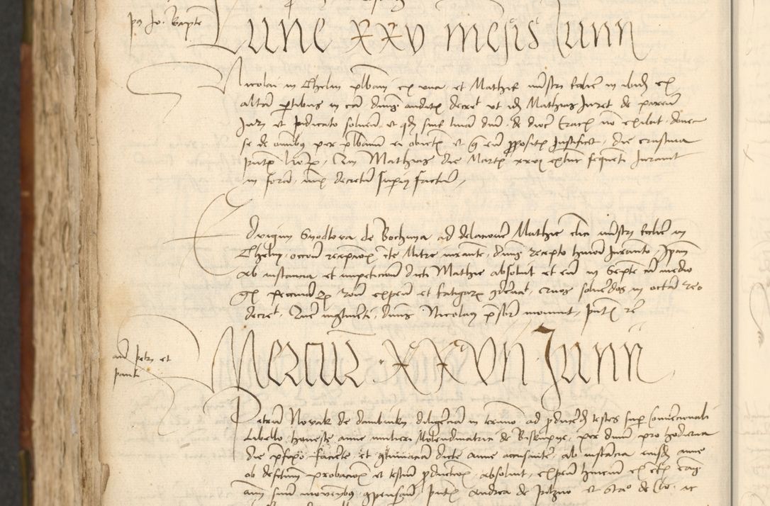 Zdjęcie nr 568 dla obiektu archiwalnego: Acta actoru[m coram venerabili viro] domino Joh[anne de Lathoschin, sacre] theologie [et decretorum] doctore [canonico et officiali Cracoviensi] generali [anno Domini millesimo] quadringen[tesimo nonagesimo tercio] indicione [XI, pontificatus sanctis]simi in Christo [patris domini nostri domini] Allexandri [divina providencia pape] sexti, anni [ipsius primo]
