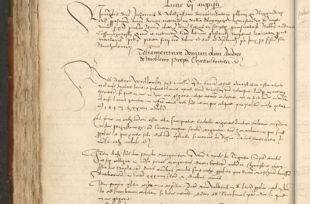 Zdjęcie nr 572 dla obiektu archiwalnego: Acta actoru[m coram venerabili viro] domino Joh[anne de Lathoschin, sacre] theologie [et decretorum] doctore [canonico et officiali Cracoviensi] generali [anno Domini millesimo] quadringen[tesimo nonagesimo tercio] indicione [XI, pontificatus sanctis]simi in Christo [patris domini nostri domini] Allexandri [divina providencia pape] sexti, anni [ipsius primo]
