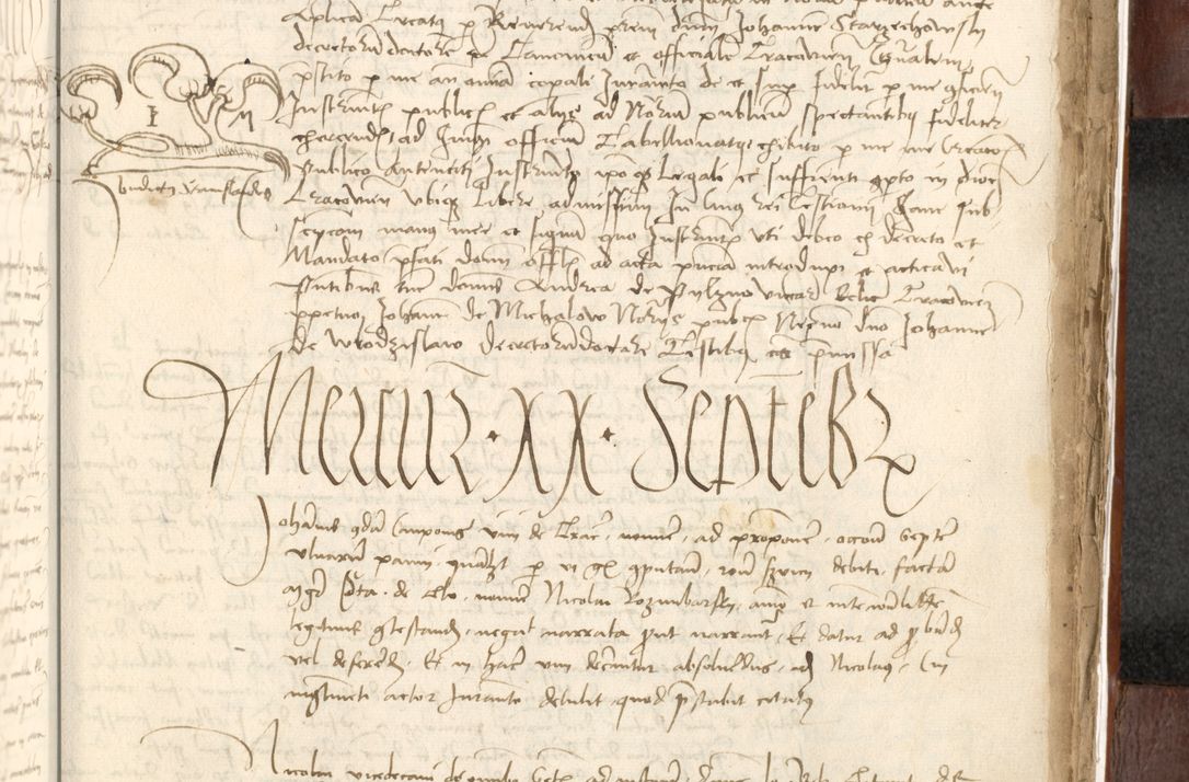 Zdjęcie nr 555 dla obiektu archiwalnego: Acta actoru[m coram venerabili viro] domino Joh[anne de Lathoschin, sacre] theologie [et decretorum] doctore [canonico et officiali Cracoviensi] generali [anno Domini millesimo] quadringen[tesimo nonagesimo tercio] indicione [XI, pontificatus sanctis]simi in Christo [patris domini nostri domini] Allexandri [divina providencia pape] sexti, anni [ipsius primo]