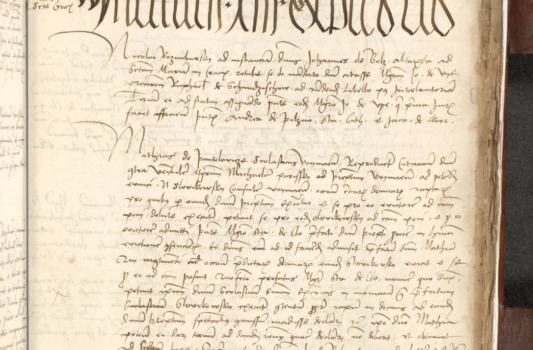 Zdjęcie nr 551 dla obiektu archiwalnego: Acta actoru[m coram venerabili viro] domino Joh[anne de Lathoschin, sacre] theologie [et decretorum] doctore [canonico et officiali Cracoviensi] generali [anno Domini millesimo] quadringen[tesimo nonagesimo tercio] indicione [XI, pontificatus sanctis]simi in Christo [patris domini nostri domini] Allexandri [divina providencia pape] sexti, anni [ipsius primo]