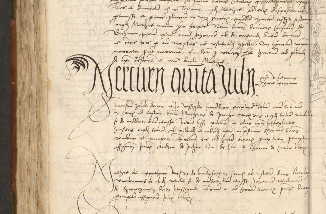 Zdjęcie nr 538 dla obiektu archiwalnego: Acta actoru[m coram venerabili viro] domino Joh[anne de Lathoschin, sacre] theologie [et decretorum] doctore [canonico et officiali Cracoviensi] generali [anno Domini millesimo] quadringen[tesimo nonagesimo tercio] indicione [XI, pontificatus sanctis]simi in Christo [patris domini nostri domini] Allexandri [divina providencia pape] sexti, anni [ipsius primo]