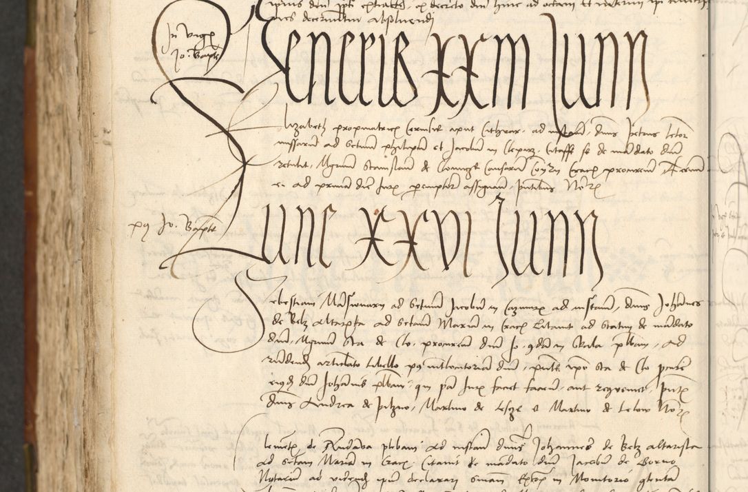 Zdjęcie nr 534 dla obiektu archiwalnego: Acta actoru[m coram venerabili viro] domino Joh[anne de Lathoschin, sacre] theologie [et decretorum] doctore [canonico et officiali Cracoviensi] generali [anno Domini millesimo] quadringen[tesimo nonagesimo tercio] indicione [XI, pontificatus sanctis]simi in Christo [patris domini nostri domini] Allexandri [divina providencia pape] sexti, anni [ipsius primo]
