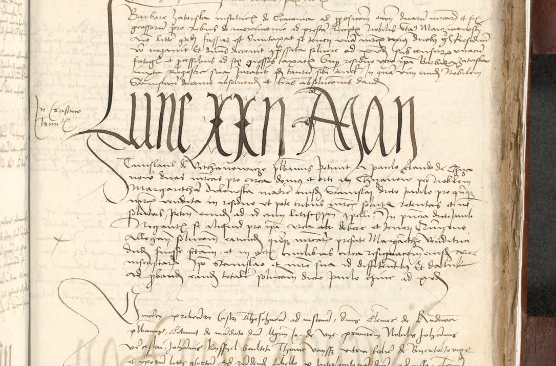 Zdjęcie nr 521 dla obiektu archiwalnego: Acta actoru[m coram venerabili viro] domino Joh[anne de Lathoschin, sacre] theologie [et decretorum] doctore [canonico et officiali Cracoviensi] generali [anno Domini millesimo] quadringen[tesimo nonagesimo tercio] indicione [XI, pontificatus sanctis]simi in Christo [patris domini nostri domini] Allexandri [divina providencia pape] sexti, anni [ipsius primo]