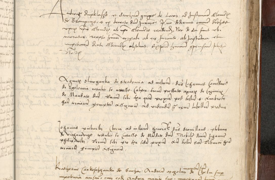 Zdjęcie nr 495 dla obiektu archiwalnego: Acta actoru[m coram venerabili viro] domino Joh[anne de Lathoschin, sacre] theologie [et decretorum] doctore [canonico et officiali Cracoviensi] generali [anno Domini millesimo] quadringen[tesimo nonagesimo tercio] indicione [XI, pontificatus sanctis]simi in Christo [patris domini nostri domini] Allexandri [divina providencia pape] sexti, anni [ipsius primo]