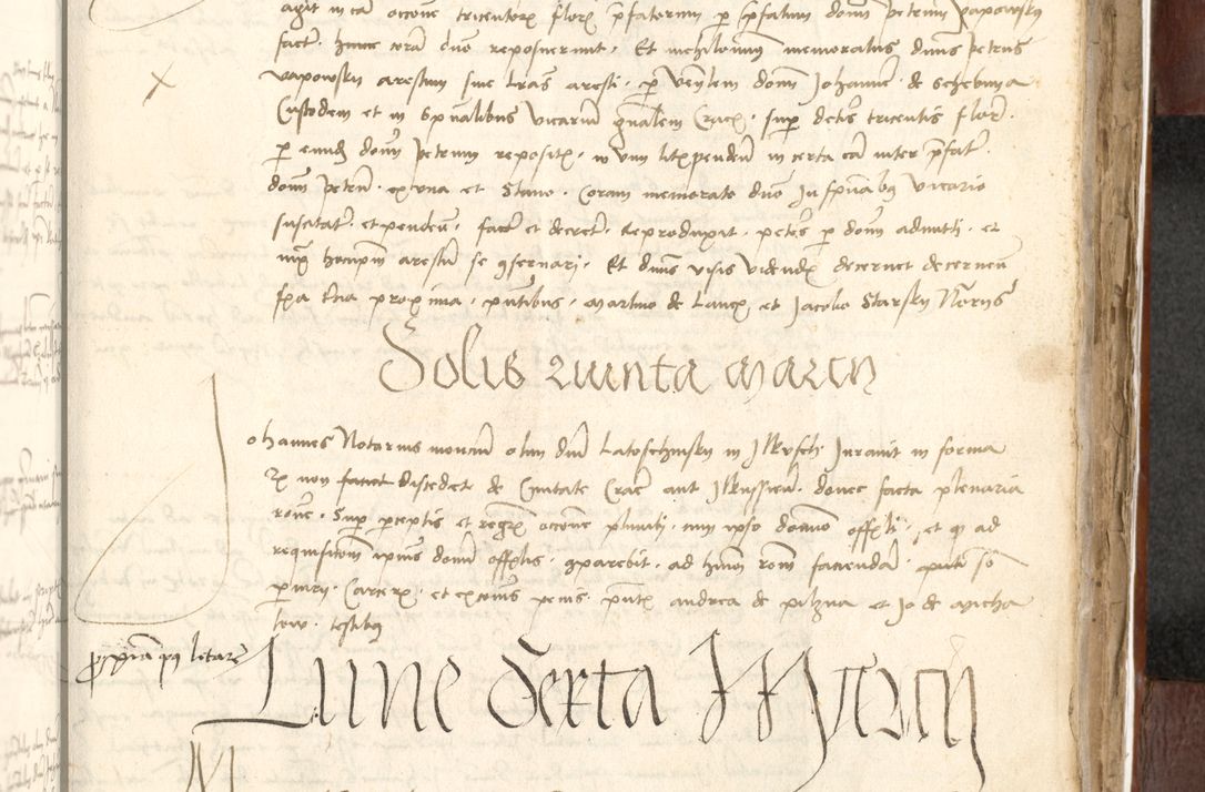 Zdjęcie nr 481 dla obiektu archiwalnego: Acta actoru[m coram venerabili viro] domino Joh[anne de Lathoschin, sacre] theologie [et decretorum] doctore [canonico et officiali Cracoviensi] generali [anno Domini millesimo] quadringen[tesimo nonagesimo tercio] indicione [XI, pontificatus sanctis]simi in Christo [patris domini nostri domini] Allexandri [divina providencia pape] sexti, anni [ipsius primo]