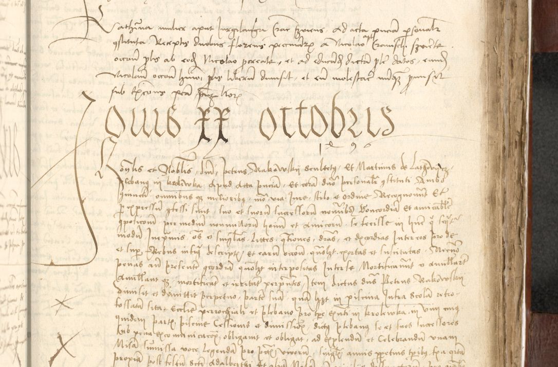 Zdjęcie nr 437 dla obiektu archiwalnego: Acta actoru[m coram venerabili viro] domino Joh[anne de Lathoschin, sacre] theologie [et decretorum] doctore [canonico et officiali Cracoviensi] generali [anno Domini millesimo] quadringen[tesimo nonagesimo tercio] indicione [XI, pontificatus sanctis]simi in Christo [patris domini nostri domini] Allexandri [divina providencia pape] sexti, anni [ipsius primo]