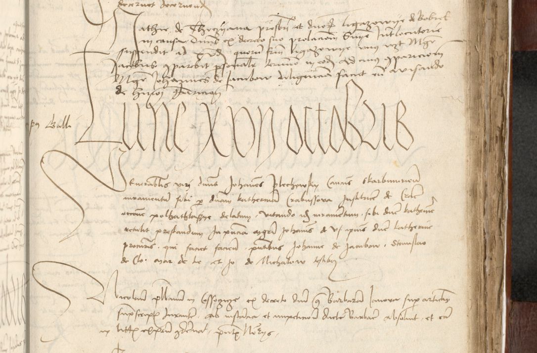 Zdjęcie nr 435 dla obiektu archiwalnego: Acta actoru[m coram venerabili viro] domino Joh[anne de Lathoschin, sacre] theologie [et decretorum] doctore [canonico et officiali Cracoviensi] generali [anno Domini millesimo] quadringen[tesimo nonagesimo tercio] indicione [XI, pontificatus sanctis]simi in Christo [patris domini nostri domini] Allexandri [divina providencia pape] sexti, anni [ipsius primo]