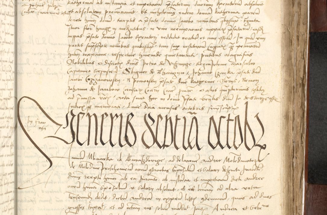 Zdjęcie nr 431 dla obiektu archiwalnego: Acta actoru[m coram venerabili viro] domino Joh[anne de Lathoschin, sacre] theologie [et decretorum] doctore [canonico et officiali Cracoviensi] generali [anno Domini millesimo] quadringen[tesimo nonagesimo tercio] indicione [XI, pontificatus sanctis]simi in Christo [patris domini nostri domini] Allexandri [divina providencia pape] sexti, anni [ipsius primo]
