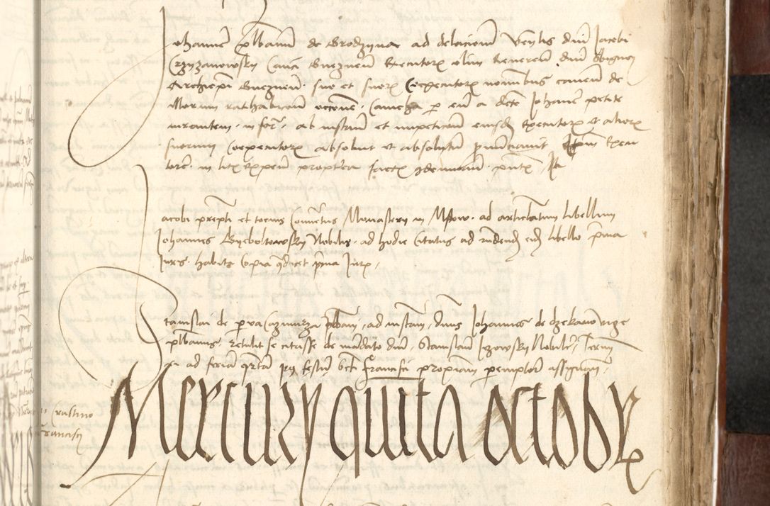 Zdjęcie nr 429 dla obiektu archiwalnego: Acta actoru[m coram venerabili viro] domino Joh[anne de Lathoschin, sacre] theologie [et decretorum] doctore [canonico et officiali Cracoviensi] generali [anno Domini millesimo] quadringen[tesimo nonagesimo tercio] indicione [XI, pontificatus sanctis]simi in Christo [patris domini nostri domini] Allexandri [divina providencia pape] sexti, anni [ipsius primo]