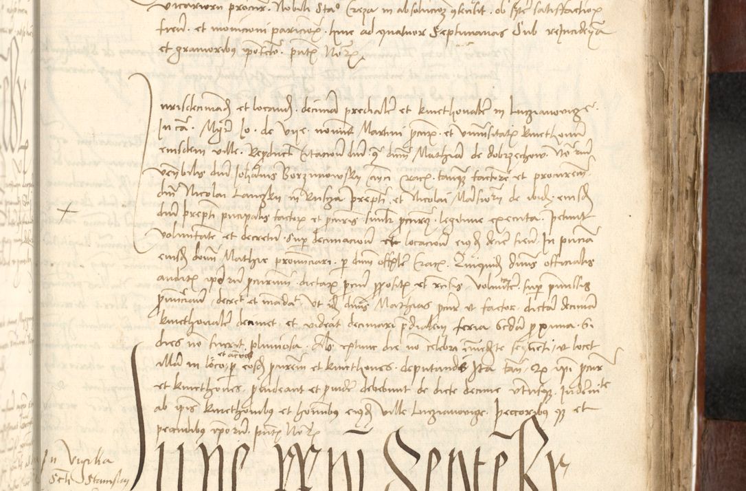 Zdjęcie nr 425 dla obiektu archiwalnego: Acta actoru[m coram venerabili viro] domino Joh[anne de Lathoschin, sacre] theologie [et decretorum] doctore [canonico et officiali Cracoviensi] generali [anno Domini millesimo] quadringen[tesimo nonagesimo tercio] indicione [XI, pontificatus sanctis]simi in Christo [patris domini nostri domini] Allexandri [divina providencia pape] sexti, anni [ipsius primo]