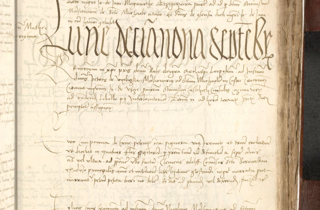 Zdjęcie nr 423 dla obiektu archiwalnego: Acta actoru[m coram venerabili viro] domino Joh[anne de Lathoschin, sacre] theologie [et decretorum] doctore [canonico et officiali Cracoviensi] generali [anno Domini millesimo] quadringen[tesimo nonagesimo tercio] indicione [XI, pontificatus sanctis]simi in Christo [patris domini nostri domini] Allexandri [divina providencia pape] sexti, anni [ipsius primo]