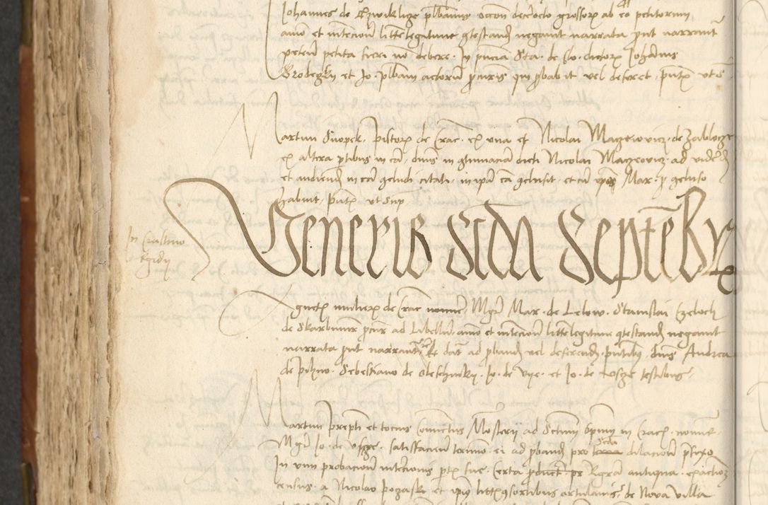 Zdjęcie nr 414 dla obiektu archiwalnego: Acta actoru[m coram venerabili viro] domino Joh[anne de Lathoschin, sacre] theologie [et decretorum] doctore [canonico et officiali Cracoviensi] generali [anno Domini millesimo] quadringen[tesimo nonagesimo tercio] indicione [XI, pontificatus sanctis]simi in Christo [patris domini nostri domini] Allexandri [divina providencia pape] sexti, anni [ipsius primo]