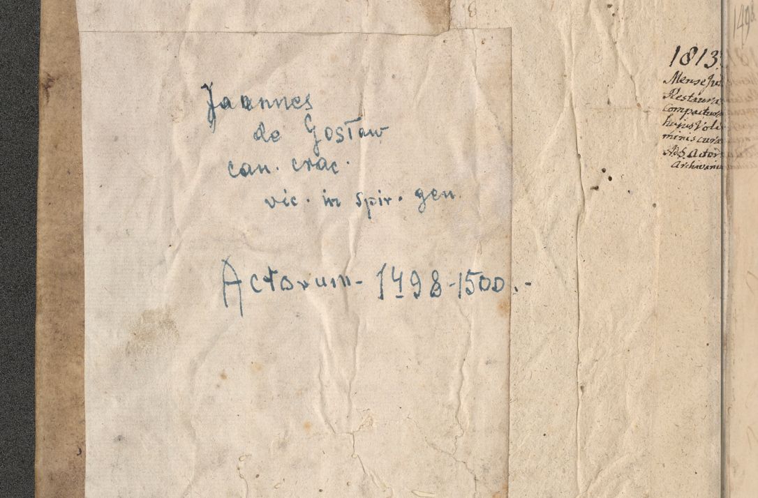 Zdjęcie nr 5 dla obiektu archiwalnego: Acta causarum coram venerendo patre domino Johanne de Goslaw canonico, vicario in spiritualibus generali Cracoviensi ad annum millesimum quadringentesimum nonagesimum octavum, indicione prima, pontificatus sanctissimi domini nostri domini Allexandri pape sexti, anno ipsius sexto