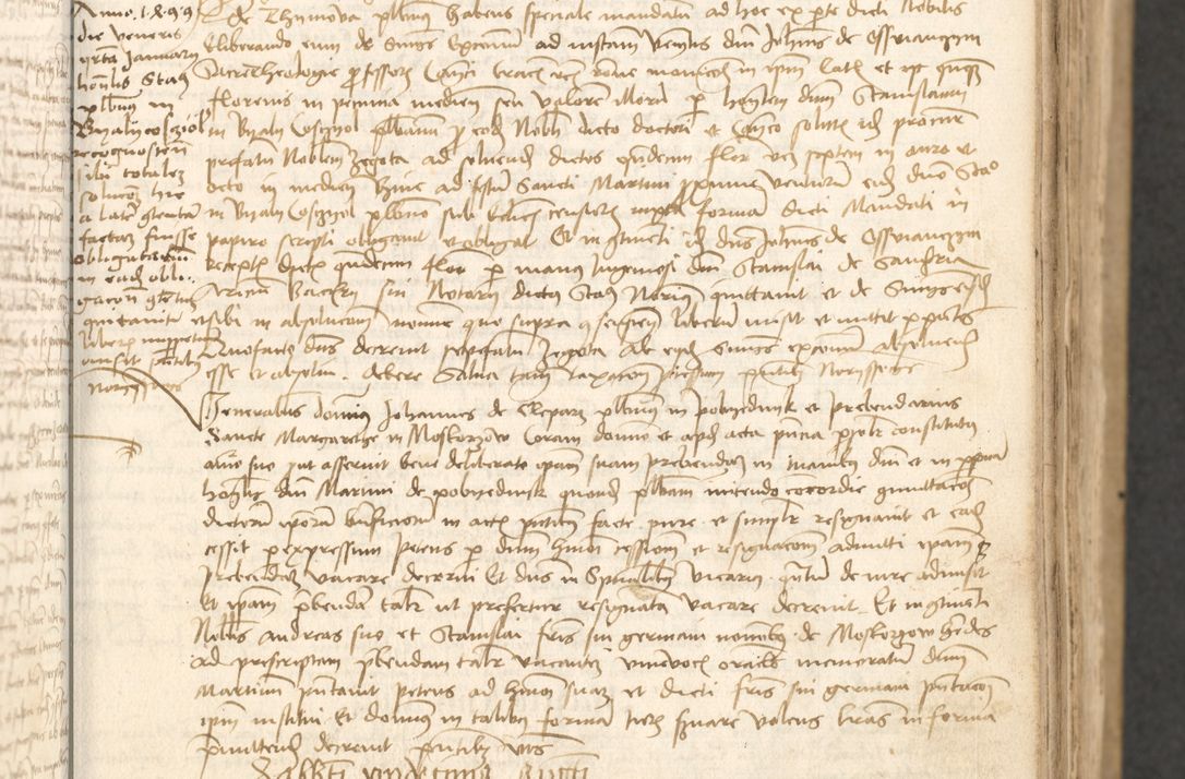 Zdjęcie nr 114 dla obiektu archiwalnego: Acta causarum coram venerendo patre domino Johanne de Goslaw canonico, vicario in spiritualibus generali Cracoviensi ad annum millesimum quadringentesimum nonagesimum octavum, indicione prima, pontificatus sanctissimi domini nostri domini Allexandri pape sexti, anno ipsius sexto