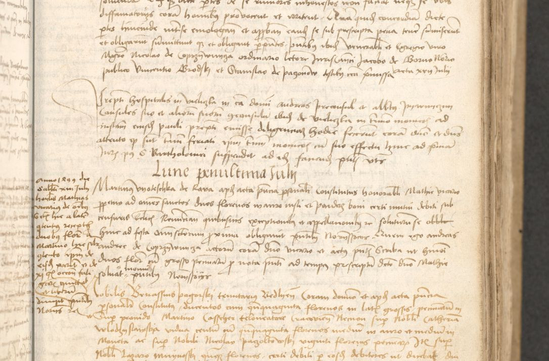 Zdjęcie nr 112 dla obiektu archiwalnego: Acta causarum coram venerendo patre domino Johanne de Goslaw canonico, vicario in spiritualibus generali Cracoviensi ad annum millesimum quadringentesimum nonagesimum octavum, indicione prima, pontificatus sanctissimi domini nostri domini Allexandri pape sexti, anno ipsius sexto