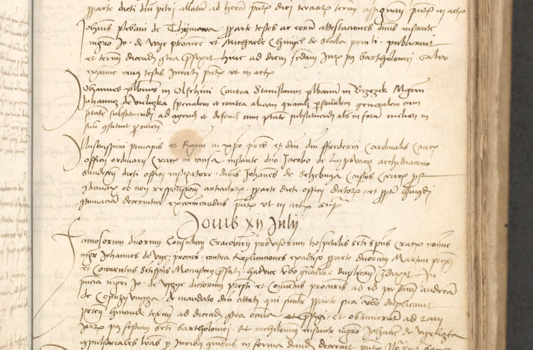 Zdjęcie nr 108 dla obiektu archiwalnego: Acta causarum coram venerendo patre domino Johanne de Goslaw canonico, vicario in spiritualibus generali Cracoviensi ad annum millesimum quadringentesimum nonagesimum octavum, indicione prima, pontificatus sanctissimi domini nostri domini Allexandri pape sexti, anno ipsius sexto