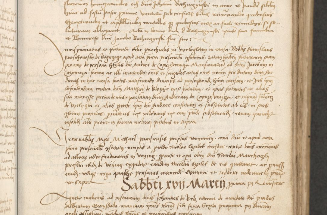 Zdjęcie nr 40 dla obiektu archiwalnego: Acta causarum coram venerendo patre domino Johanne de Goslaw canonico, vicario in spiritualibus generali Cracoviensi ad annum millesimum quadringentesimum nonagesimum octavum, indicione prima, pontificatus sanctissimi domini nostri domini Allexandri pape sexti, anno ipsius sexto