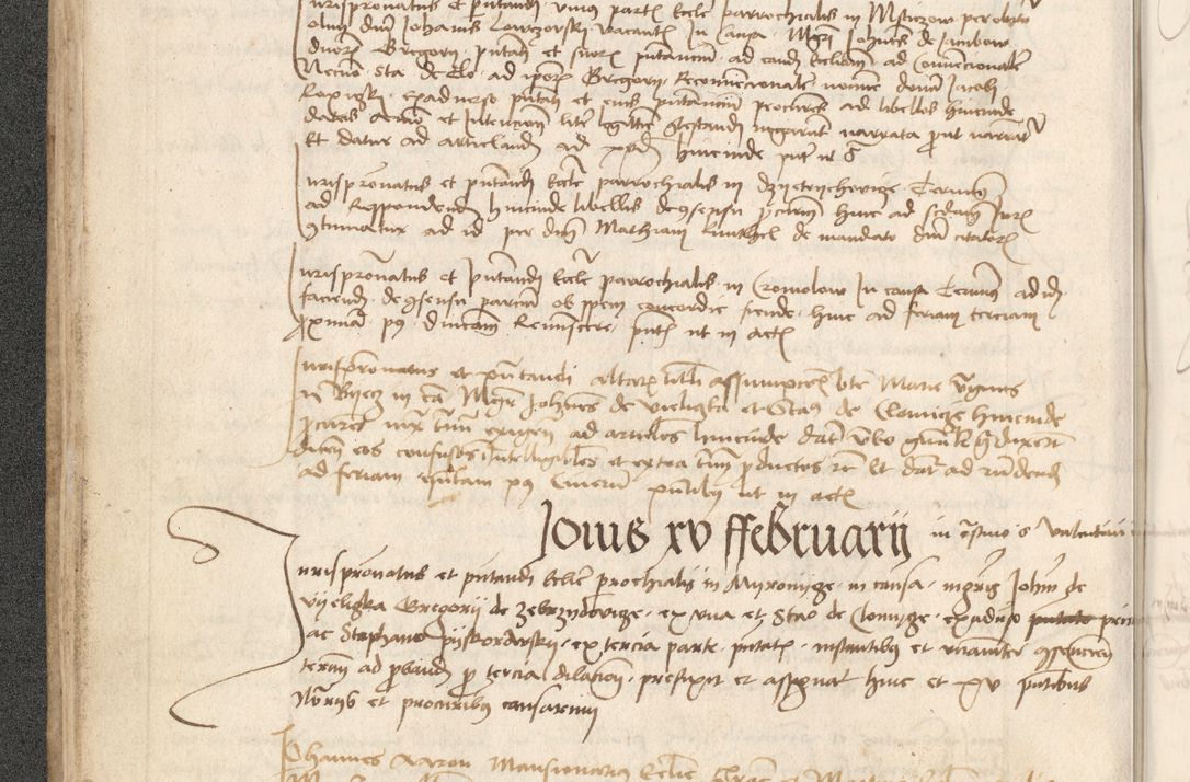 Zdjęcie nr 23 dla obiektu archiwalnego: Acta causarum coram venerendo patre domino Johanne de Goslaw canonico, vicario in spiritualibus generali Cracoviensi ad annum millesimum quadringentesimum nonagesimum octavum, indicione prima, pontificatus sanctissimi domini nostri domini Allexandri pape sexti, anno ipsius sexto