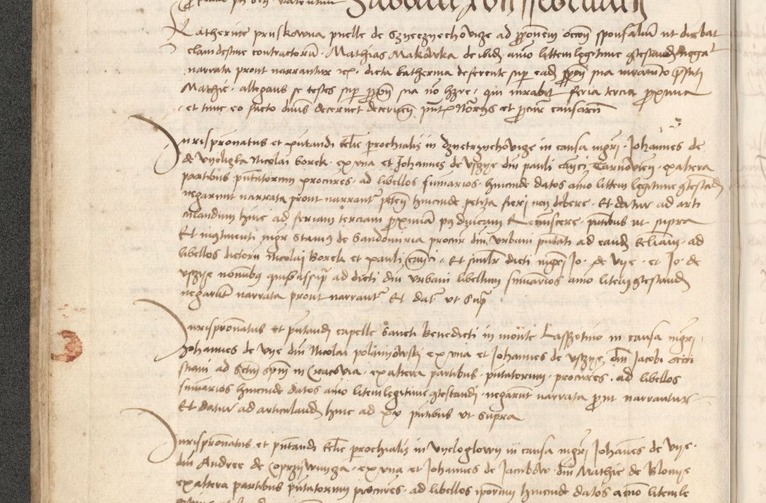 Zdjęcie nr 25 dla obiektu archiwalnego: Acta causarum coram venerendo patre domino Johanne de Goslaw canonico, vicario in spiritualibus generali Cracoviensi ad annum millesimum quadringentesimum nonagesimum octavum, indicione prima, pontificatus sanctissimi domini nostri domini Allexandri pape sexti, anno ipsius sexto