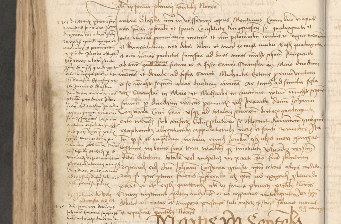 Zdjęcie nr 595 dla obiektu archiwalnego: Acta causarum coram venerendo patre domino Johanne de Goslaw canonico, vicario in spiritualibus generali Cracoviensi ad annum millesimum quadringentesimum nonagesimum octavum, indicione prima, pontificatus sanctissimi domini nostri domini Allexandri pape sexti, anno ipsius sexto