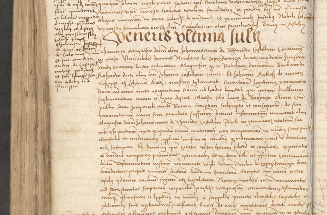 Zdjęcie nr 581 dla obiektu archiwalnego: Acta causarum coram venerendo patre domino Johanne de Goslaw canonico, vicario in spiritualibus generali Cracoviensi ad annum millesimum quadringentesimum nonagesimum octavum, indicione prima, pontificatus sanctissimi domini nostri domini Allexandri pape sexti, anno ipsius sexto