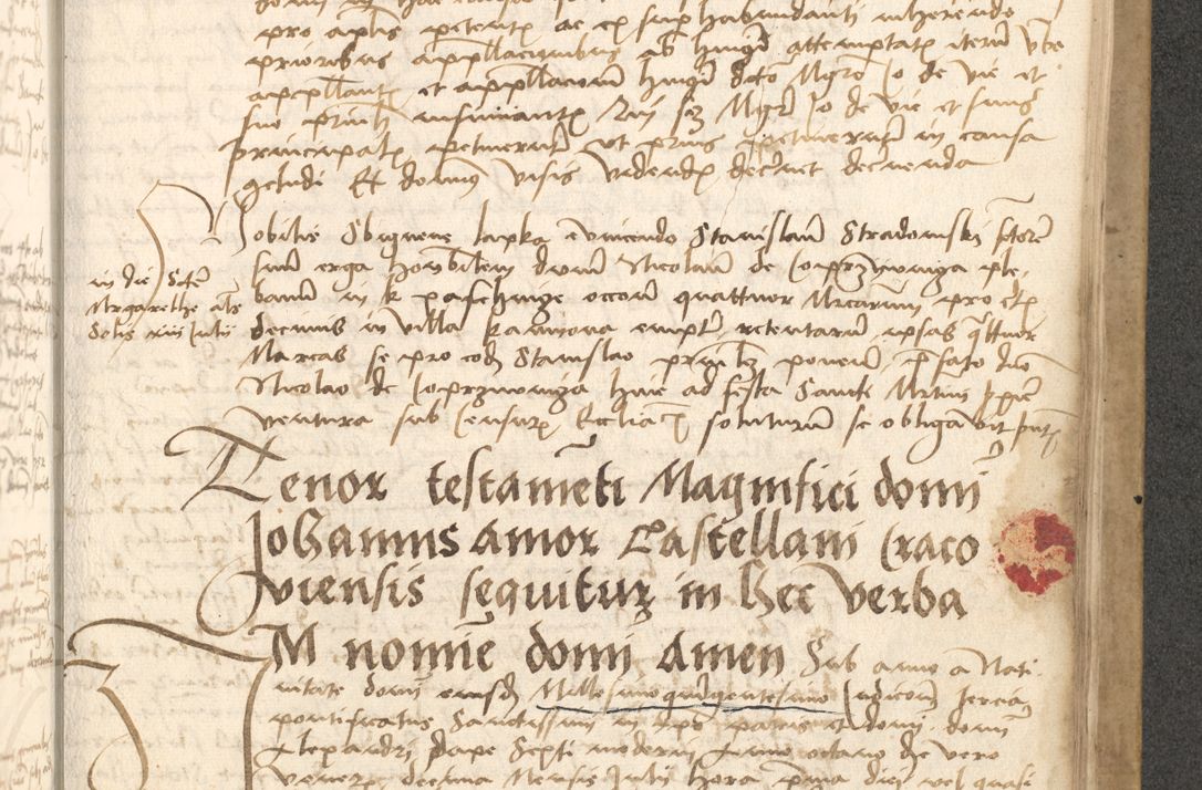 Zdjęcie nr 572 dla obiektu archiwalnego: Acta causarum coram venerendo patre domino Johanne de Goslaw canonico, vicario in spiritualibus generali Cracoviensi ad annum millesimum quadringentesimum nonagesimum octavum, indicione prima, pontificatus sanctissimi domini nostri domini Allexandri pape sexti, anno ipsius sexto