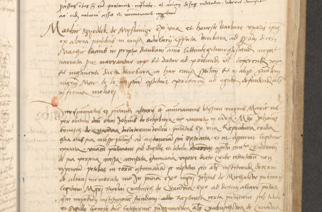 Zdjęcie nr 414 dla obiektu archiwalnego: Acta causarum coram venerendo patre domino Johanne de Goslaw canonico, vicario in spiritualibus generali Cracoviensi ad annum millesimum quadringentesimum nonagesimum octavum, indicione prima, pontificatus sanctissimi domini nostri domini Allexandri pape sexti, anno ipsius sexto