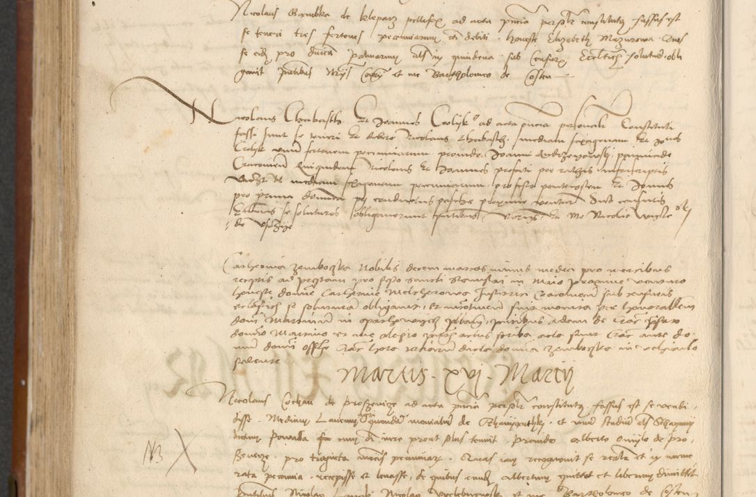 Zdjęcie nr 426 dla obiektu archiwalnego: [Acta] obligationum coram reverendo patre domino Thoma Rosnowsky canonico et offi[ciali C]racoviensi generali [a]d annum Domini 1514, [ind]itione secunda, pontificatus sanctissimi in Christo patris domini nostro domini Leonis divina providencia pape decimi moderni. Anno sue sanctitatis aduc ad 19 Marcii [...] primo secundis fatibus et felici sidere suum per manu Bronislaidis telluris Ursonici recipiunt et dii faveant ceptis