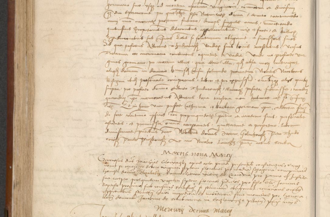 Zdjęcie nr 424 dla obiektu archiwalnego: [Acta] obligationum coram reverendo patre domino Thoma Rosnowsky canonico et offi[ciali C]racoviensi generali [a]d annum Domini 1514, [ind]itione secunda, pontificatus sanctissimi in Christo patris domini nostro domini Leonis divina providencia pape decimi moderni. Anno sue sanctitatis aduc ad 19 Marcii [...] primo secundis fatibus et felici sidere suum per manu Bronislaidis telluris Ursonici recipiunt et dii faveant ceptis