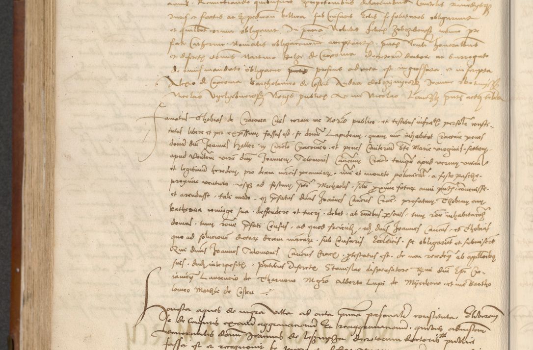 Zdjęcie nr 420 dla obiektu archiwalnego: [Acta] obligationum coram reverendo patre domino Thoma Rosnowsky canonico et offi[ciali C]racoviensi generali [a]d annum Domini 1514, [ind]itione secunda, pontificatus sanctissimi in Christo patris domini nostro domini Leonis divina providencia pape decimi moderni. Anno sue sanctitatis aduc ad 19 Marcii [...] primo secundis fatibus et felici sidere suum per manu Bronislaidis telluris Ursonici recipiunt et dii faveant ceptis