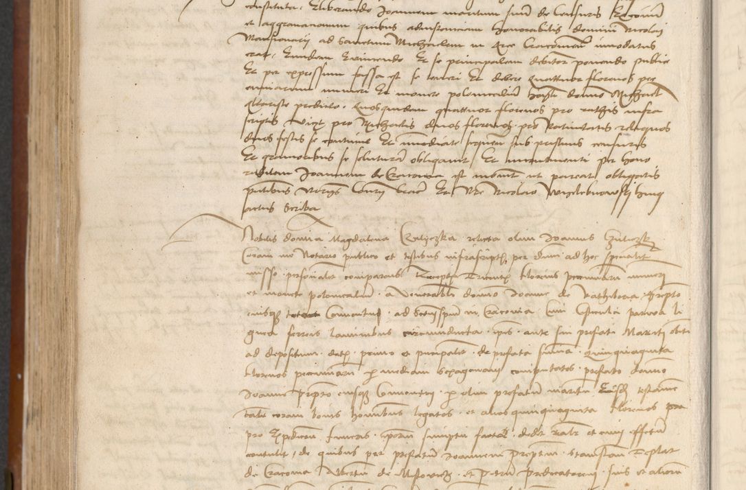 Zdjęcie nr 418 dla obiektu archiwalnego: [Acta] obligationum coram reverendo patre domino Thoma Rosnowsky canonico et offi[ciali C]racoviensi generali [a]d annum Domini 1514, [ind]itione secunda, pontificatus sanctissimi in Christo patris domini nostro domini Leonis divina providencia pape decimi moderni. Anno sue sanctitatis aduc ad 19 Marcii [...] primo secundis fatibus et felici sidere suum per manu Bronislaidis telluris Ursonici recipiunt et dii faveant ceptis